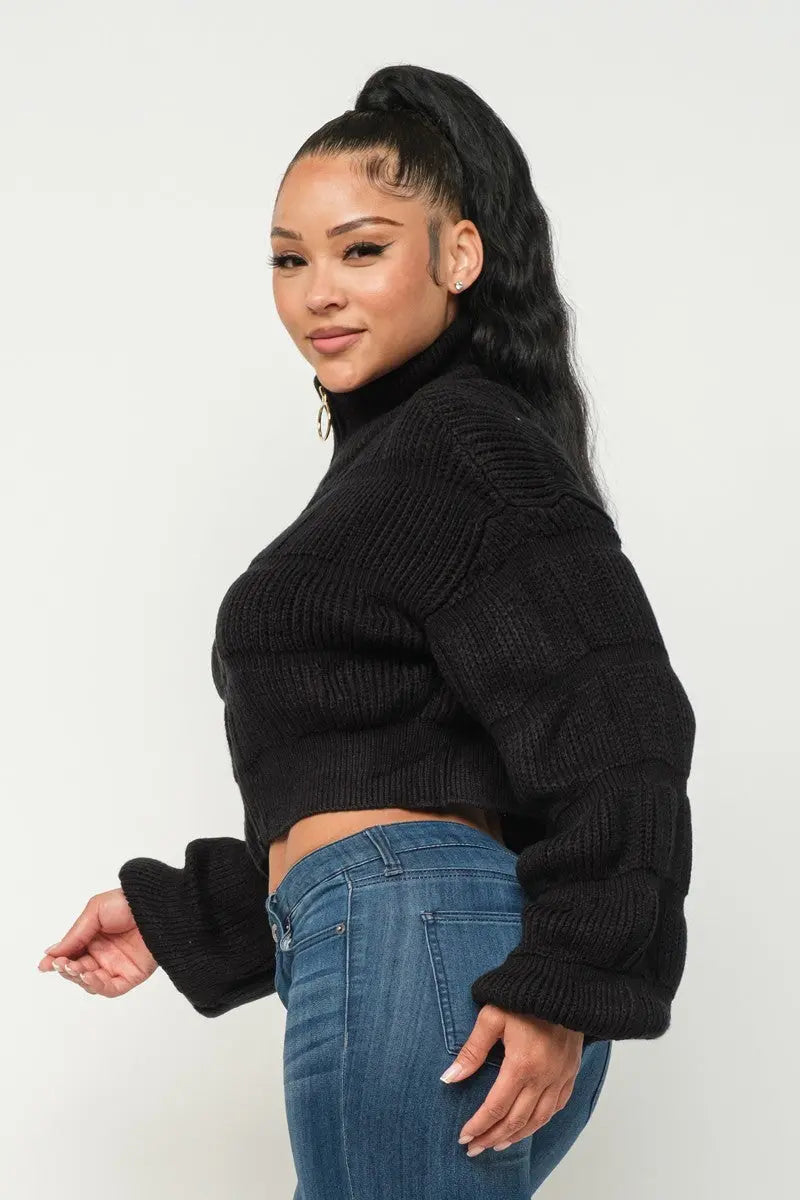 Michelin Sweater Top W/ Front Zipper - Mr Lou’s Place
