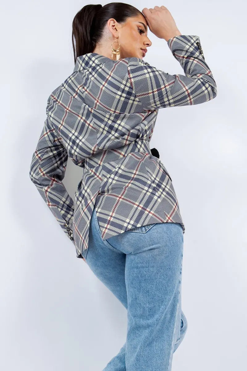 Oversized Blazer With Belt - Mr Lou’s Place