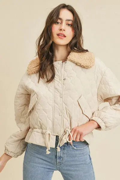 Spread Collar Jacket With Tie Details - Mr Lou’s Place