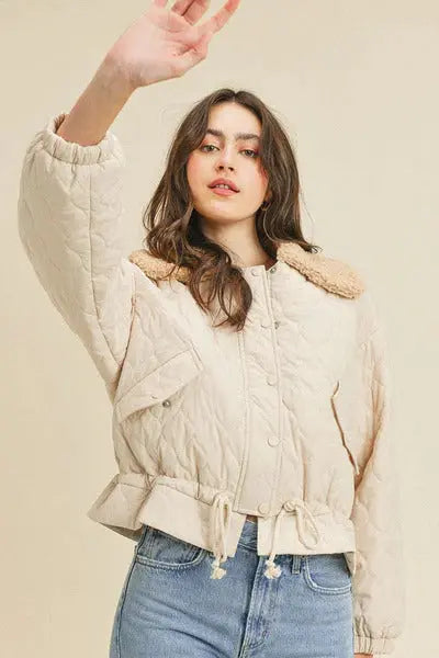 Spread Collar Jacket With Tie Details - Mr Lou’s Place