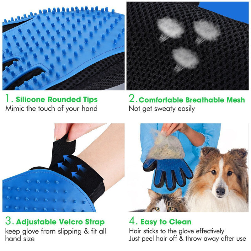 Fashionable Rubber Bath Brush for Pets - Silicone Grooming Glove Mr Lou’s Place