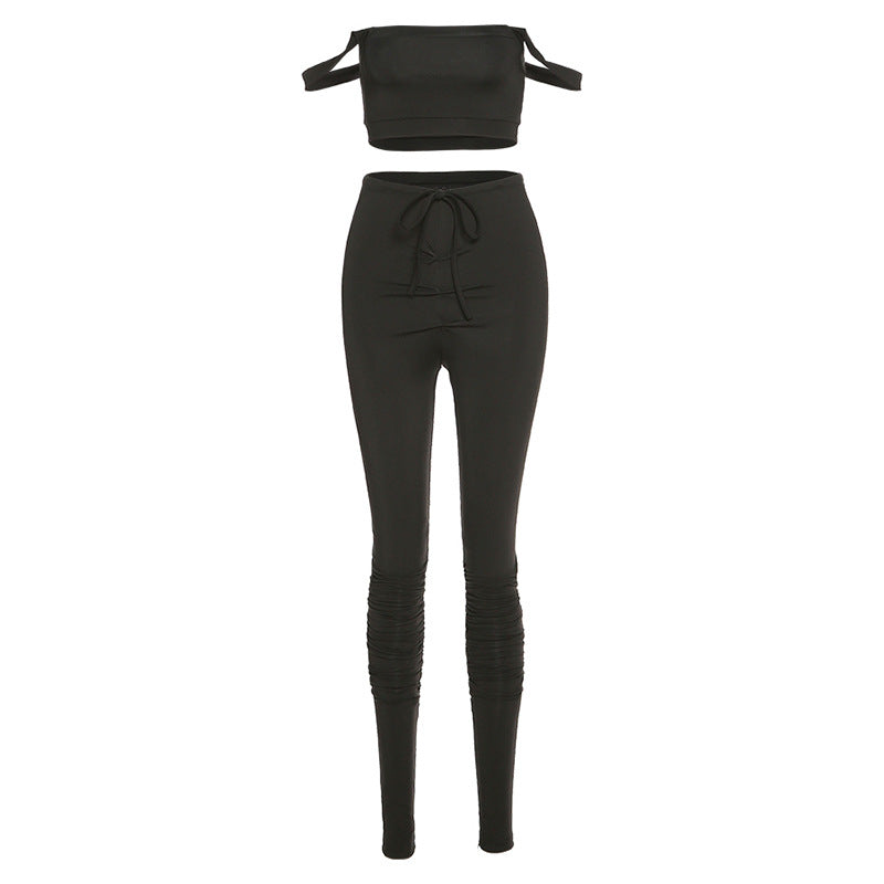 Summer Women's Casual Outfit with Off-Shoulder Design Mr Lou’s Place