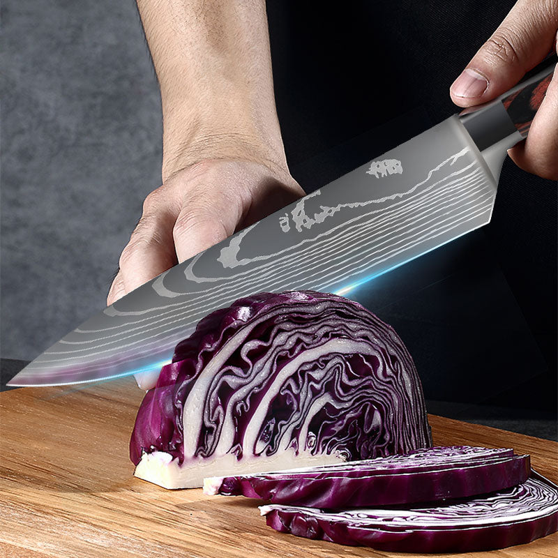 Damascus Style Kitchen Knife Set Mr Lou’s Place
