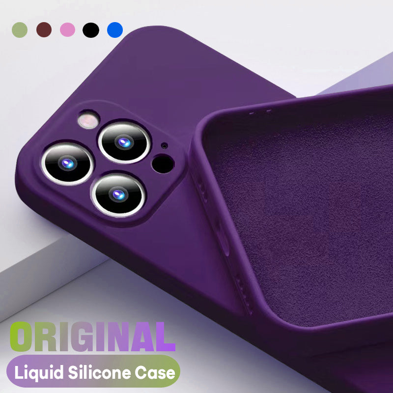 Astubia Square Liquid Silicone Phone Case for iPhone 11-14 Mr Lou’s Place