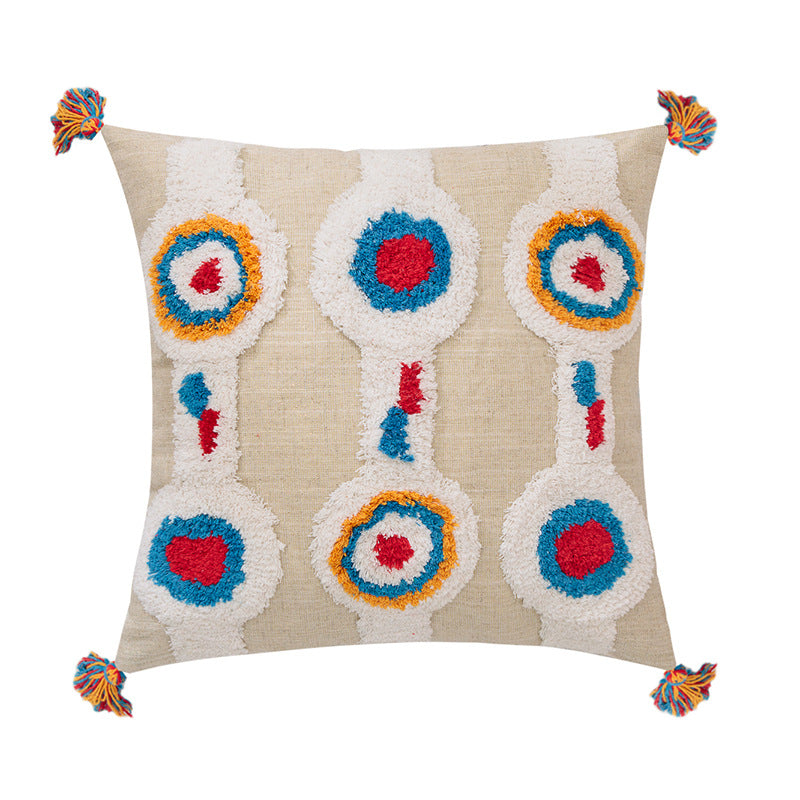 Custom Indian Handcrafted Geometric Tassel Pillow Cover Mr Lou’s Place