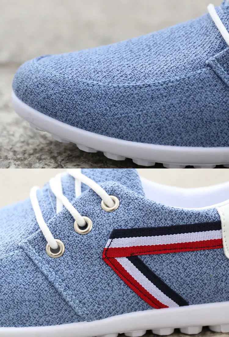 Men'S Soft-Soled Canvas Shoes, Sports And Leisure Old Beijing Cloth Shoes, Peas Shoes - Mr Lou’s Place