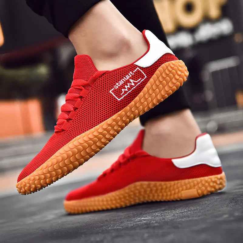 Spring and Summer Flying Woven Casual Shoes Large Men's Shoes Beathable Korean Forrest Gump Sneakers - Mr Lou’s Place