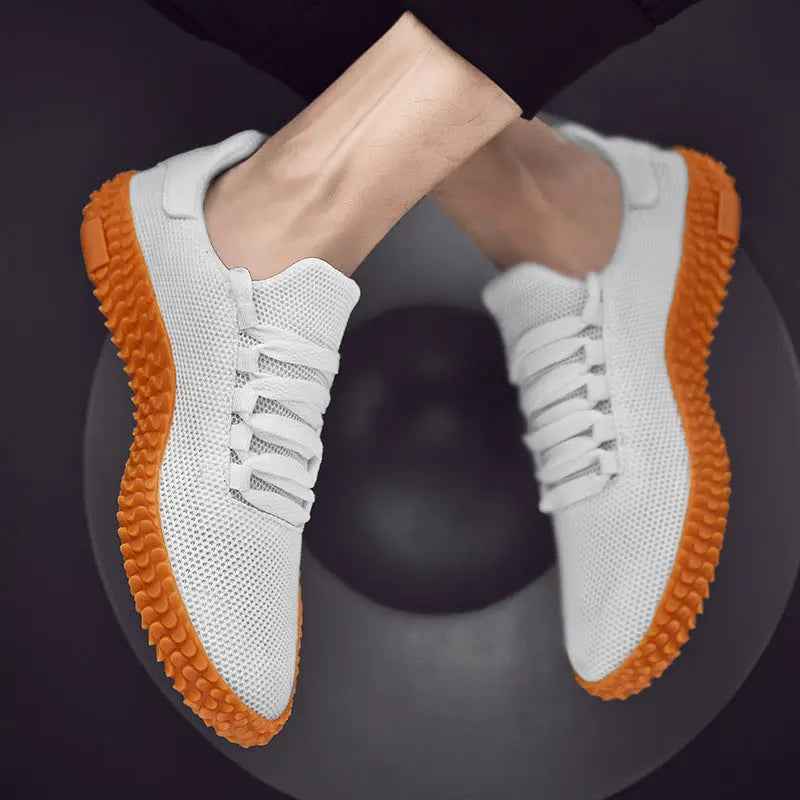Spring and Summer Flying Woven Casual Shoes Large Men's Shoes Beathable Korean Forrest Gump Sneakers - Mr Lou’s Place