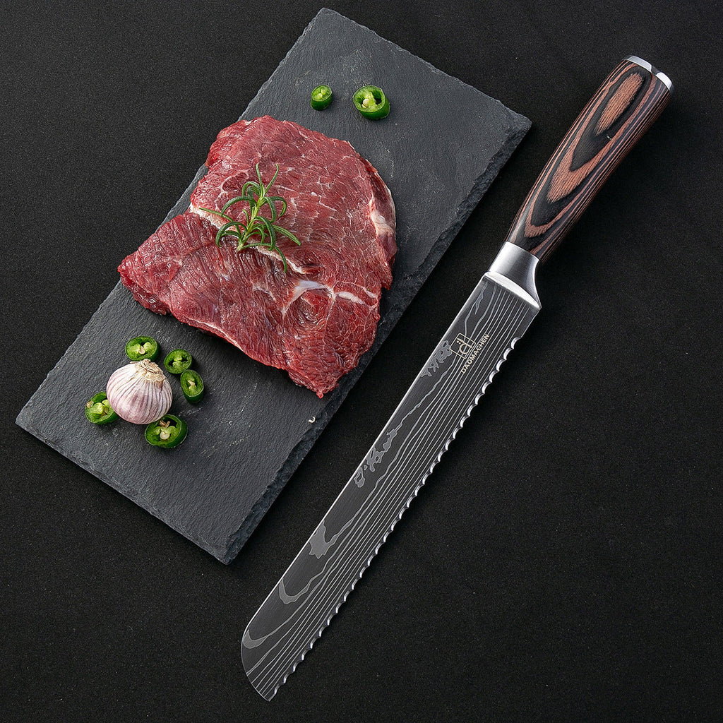 Damascus Style Kitchen Knife Set Mr Lou’s Place