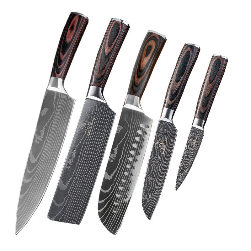 Damascus Style Kitchen Knife Set Mr Lou’s Place