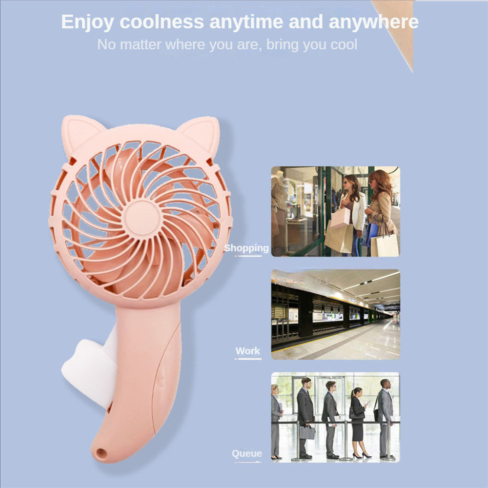 Lovely Cat Hand Press Mini Fan for Kids (Portable Toy) Mr Lou’s Place