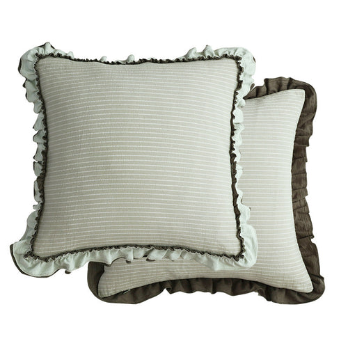 Cotton Sand-Washed Lotus Leaf Lace Sofa Pillow Cushion Mr Lou’s Place