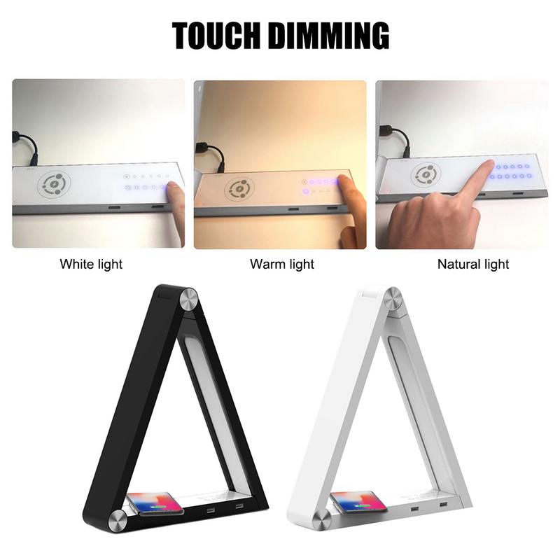 LED Wireless Charging Desk Lamp - Triangle Eye Care Design Mr Lou’s Place