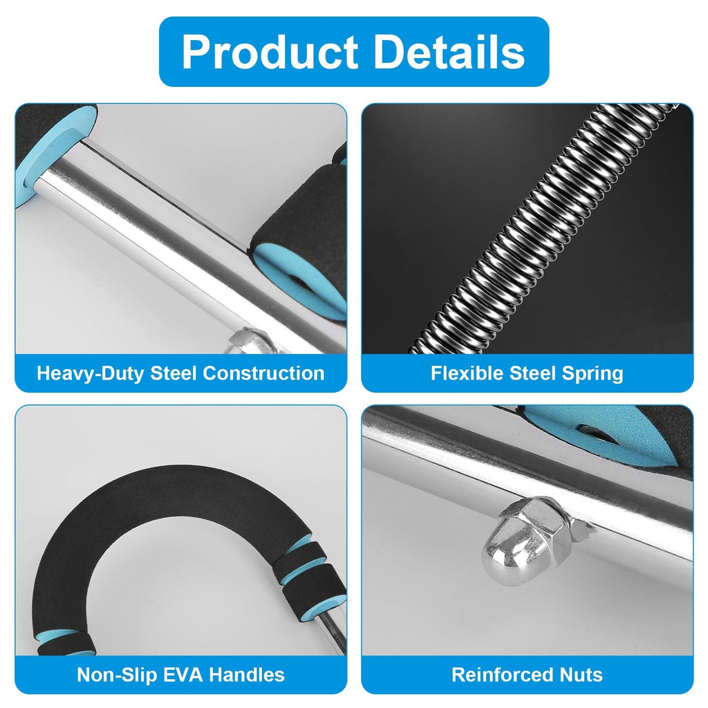 1Pc Adjustable Twister Arm Exerciser Spring Workout Bar Strength Enhancer For Men With 3 Resistance Levels 66 To 110LBS Chest Biceps Triceps Thighs Back Workout Cj