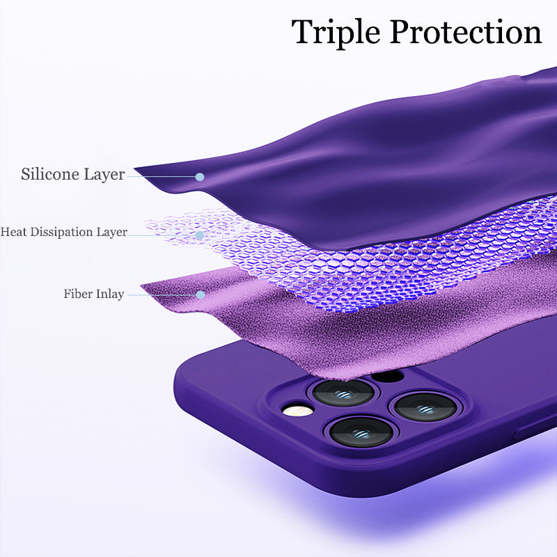 Astubia Square Liquid Silicone Phone Case for iPhone 11-14 Mr Lou’s Place