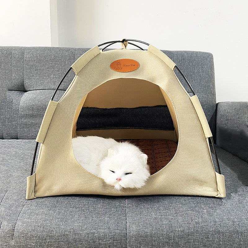 Indoor Cat Tent with Cushion for Cozy Camping Bed Mr Lou’s Place