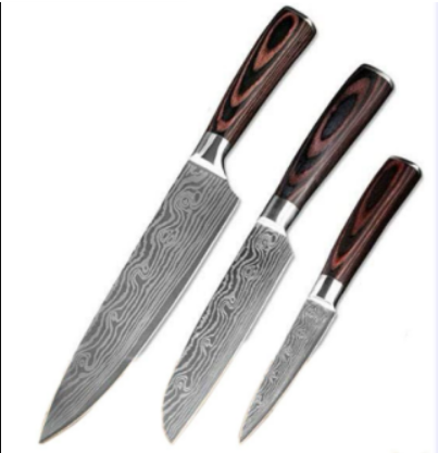 Damascus Style Kitchen Knife Set Mr Lou’s Place
