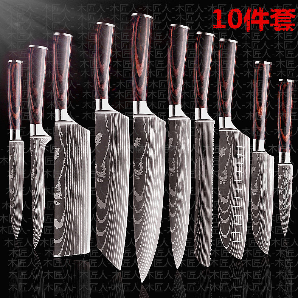 Damascus Style Kitchen Knife Set Mr Lou’s Place