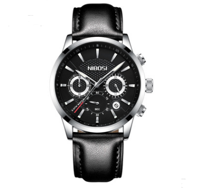 Stylish Men's Black Gold Steel Sports Watch with 3 Eyes Mr Lou’s Place