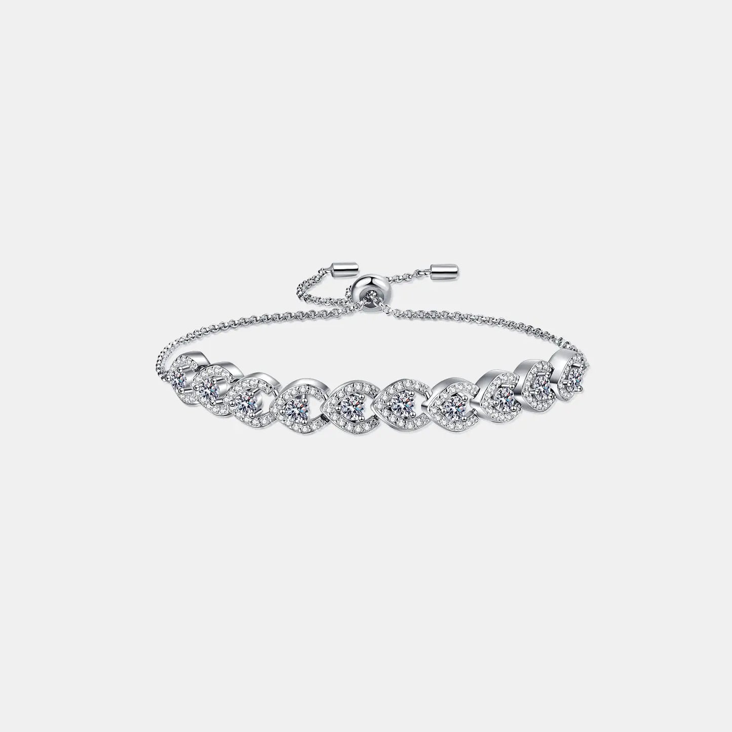 1 Carat Moissanite 925 Sterling Silver Bracelet - Mr Lou’s Place