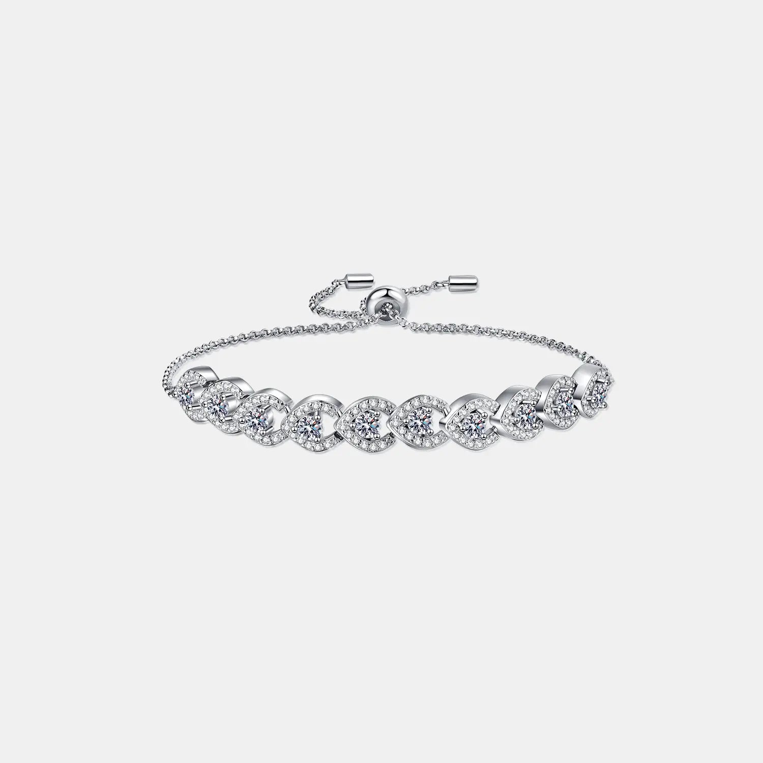 1 Carat Moissanite 925 Sterling Silver Bracelet - Mr Lou’s Place