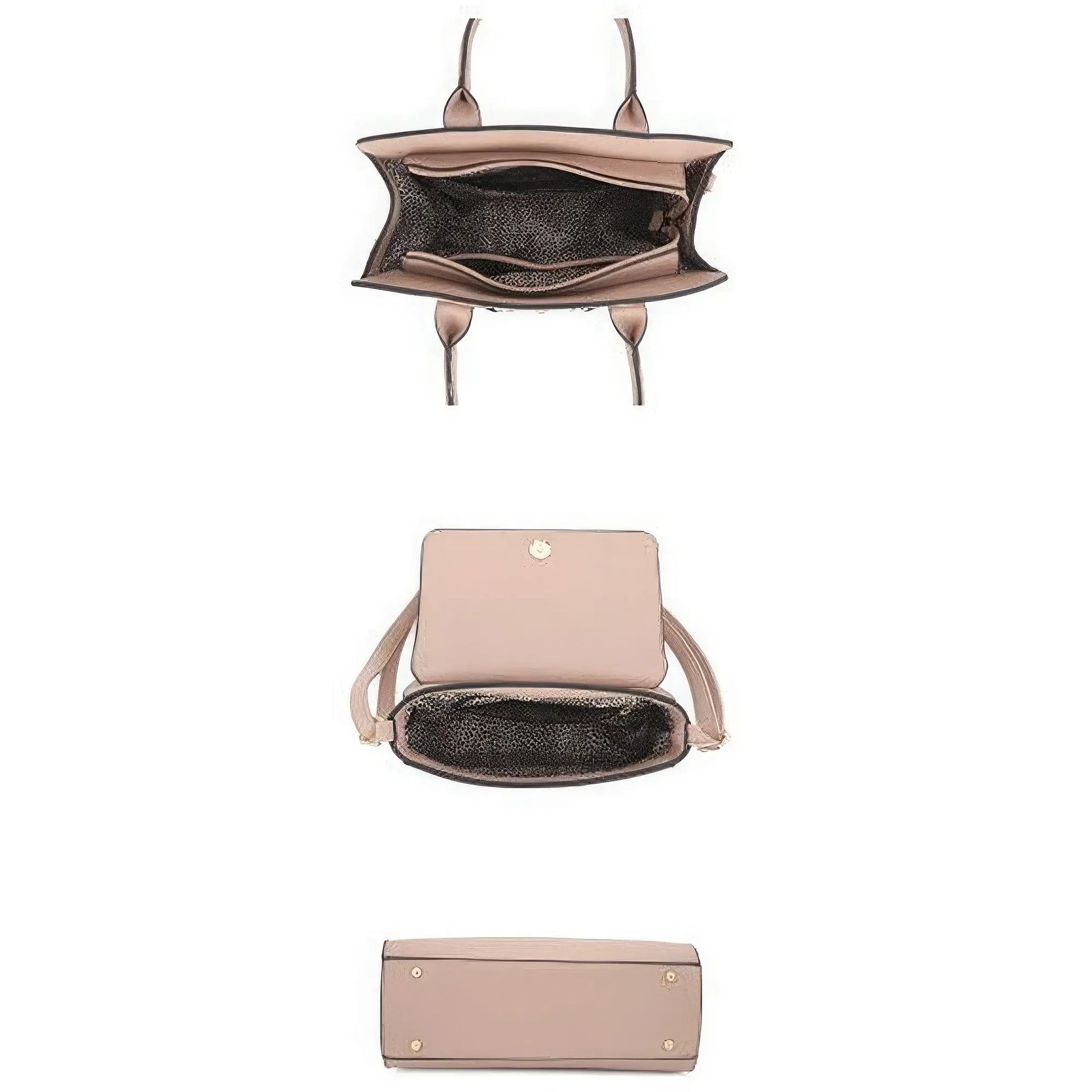 2in1 Matching Design Handle Satchel With Crossbody Bag - Mr Lou’s Place