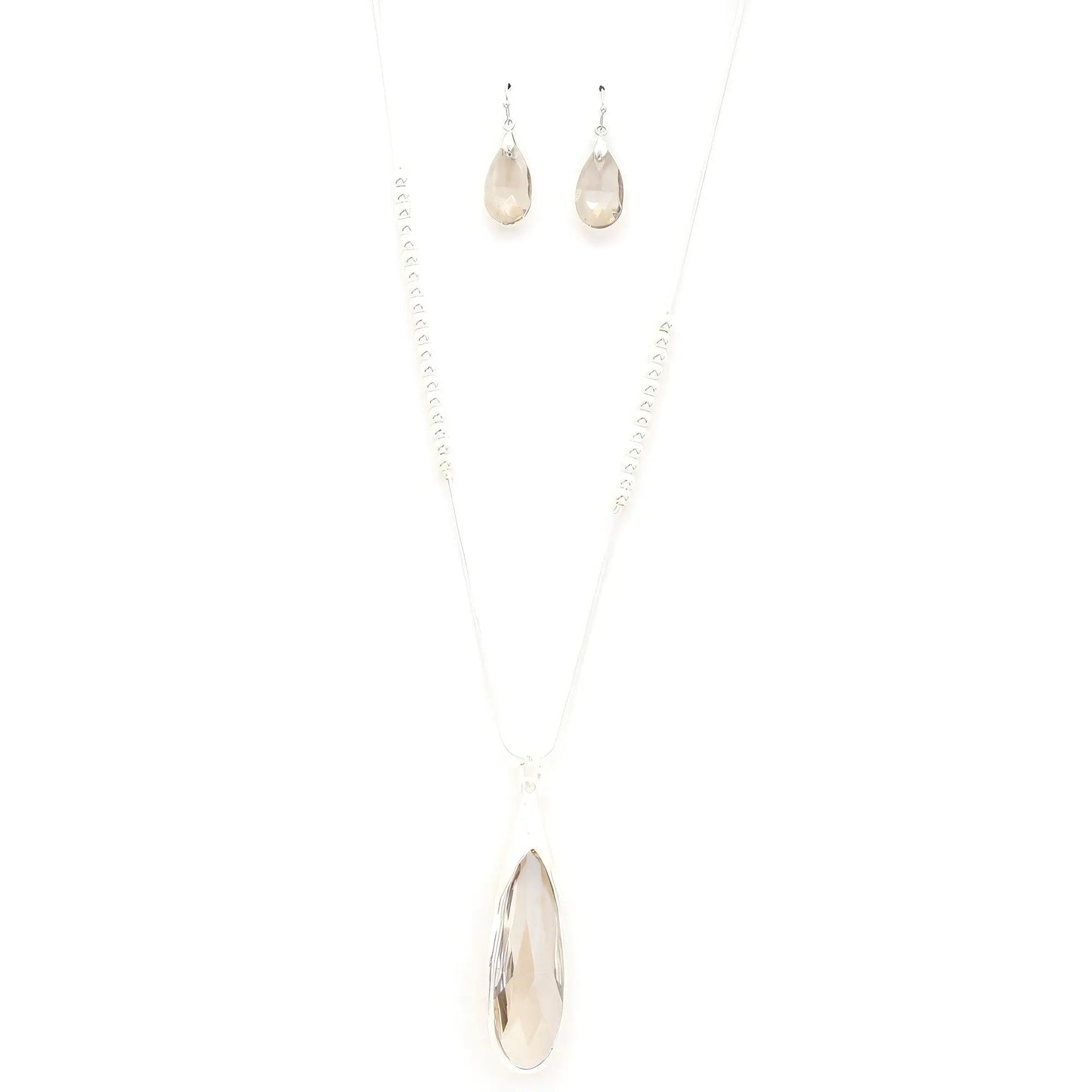 Long Teardrop Pendant Beaded Necklace - Mr Lou’s Place