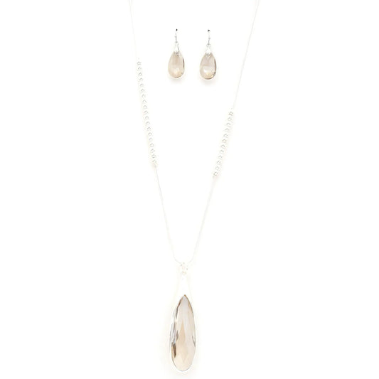 Long Teardrop Pendant Beaded Necklace - Mr Lou’s Place