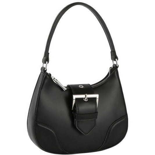 Fashion Buckle Curve Handle Shoulder Bag - Mr Lou’s Place
