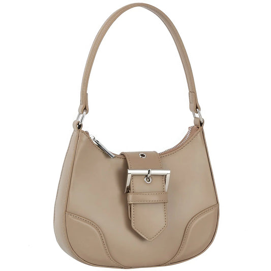 Fashion Buckle Curve Handle Shoulder Bag - Mr Lou’s Place