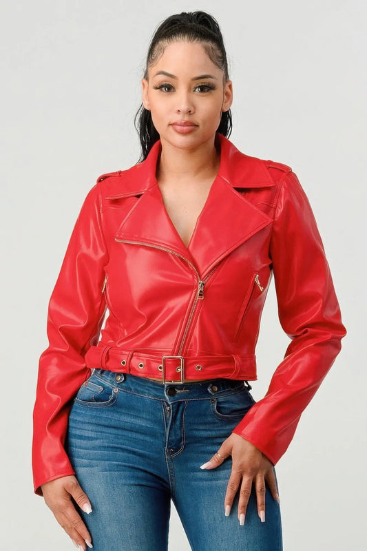 Pu Leather Jacket - Mr Lou’s Place