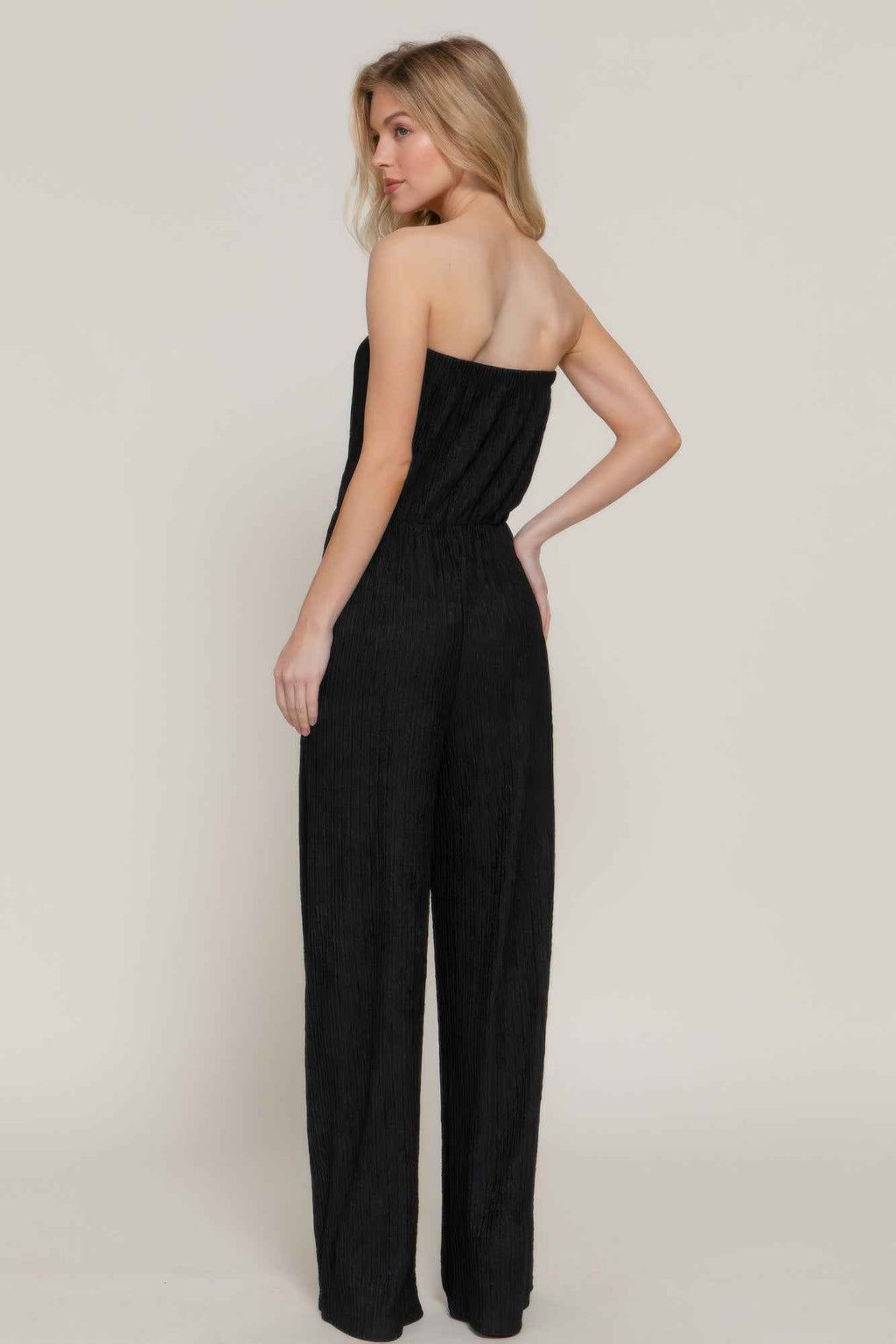 Crinkle Knit Tube Jumpsuit - Mr Lou’s Place
