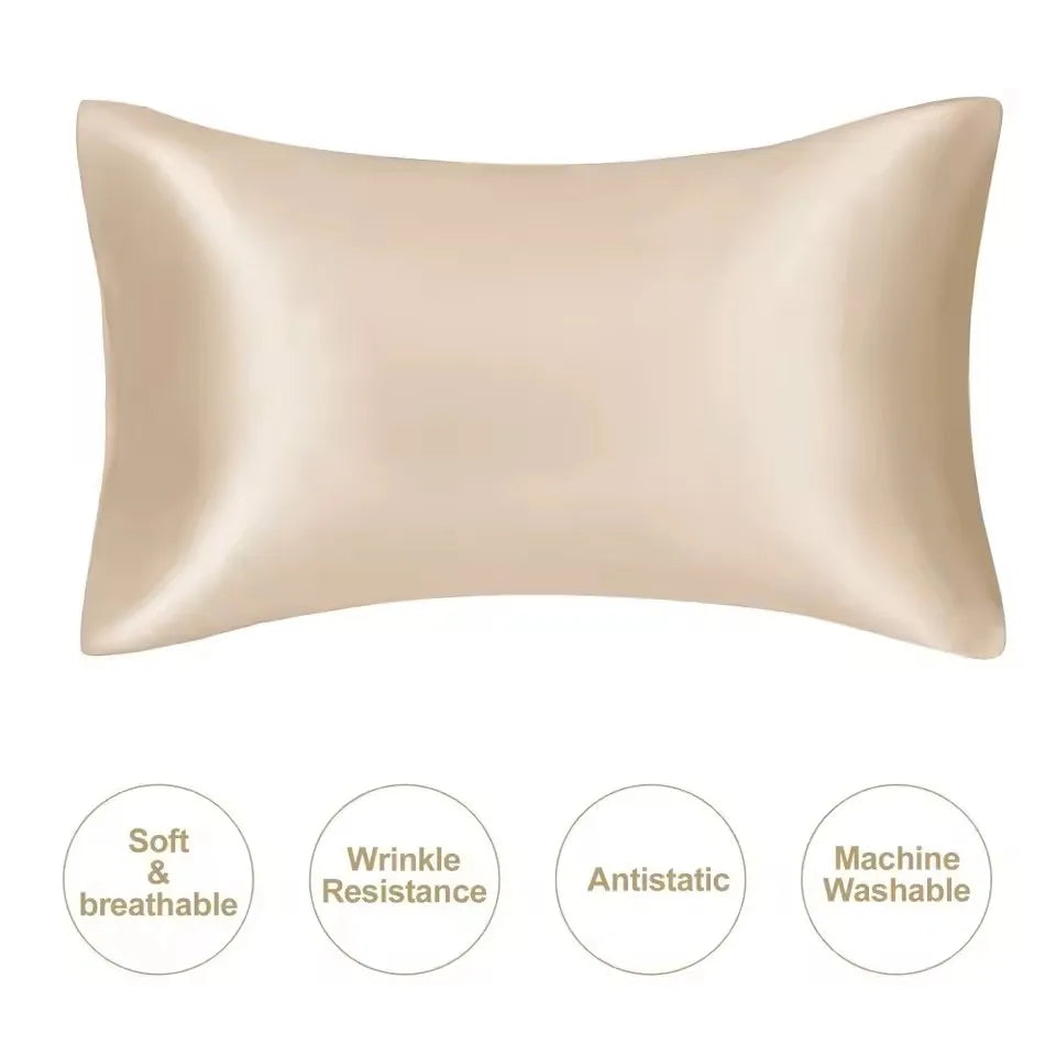 Kuup 1pcs Pillowcase Pillow Cover Silky Satin Hair Beauty Pillow Case Comfortable Pillow Case Home Decor Wholesale Selvanelle
