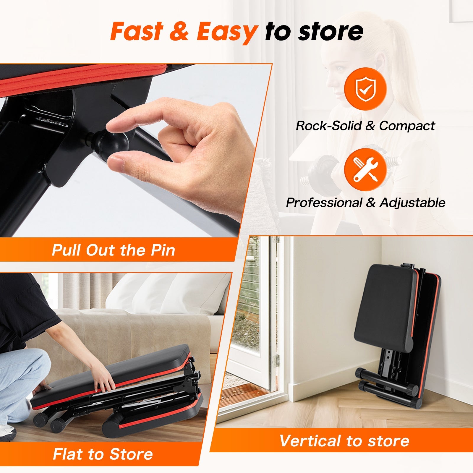 Adjustable Fitness Bench Suitable For Home Gyms Cj