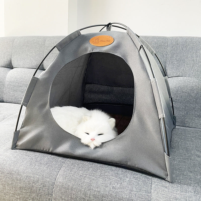 Indoor Cat Tent with Cushion for Cozy Camping Bed Mr Lou’s Place
