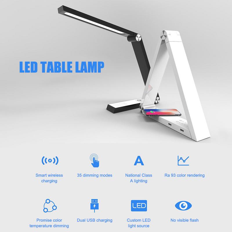 LED Wireless Charging Desk Lamp - Triangle Eye Care Design Mr Lou’s Place