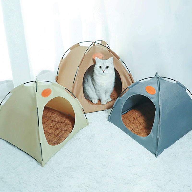 Indoor Cat Tent with Cushion for Cozy Camping Bed Mr Lou’s Place