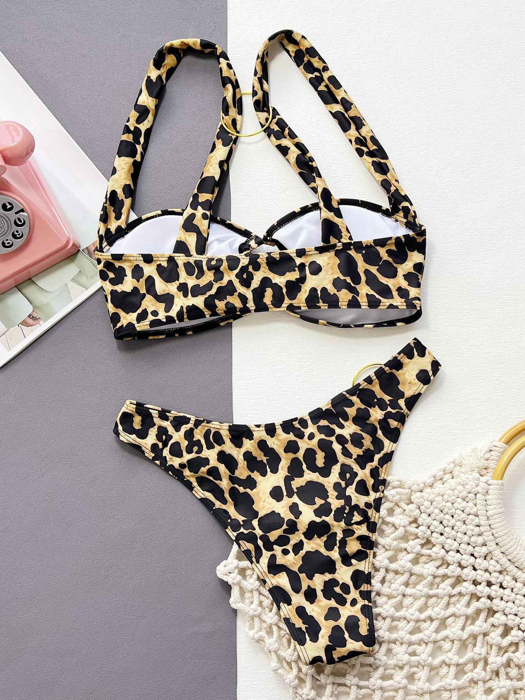Leopard Ring Detail Bikini Set - Mr Lou’s Place