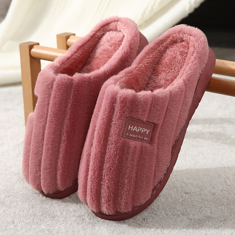 Cozy Cotton Plush Slippers for Home Use Mr Lou’s Place