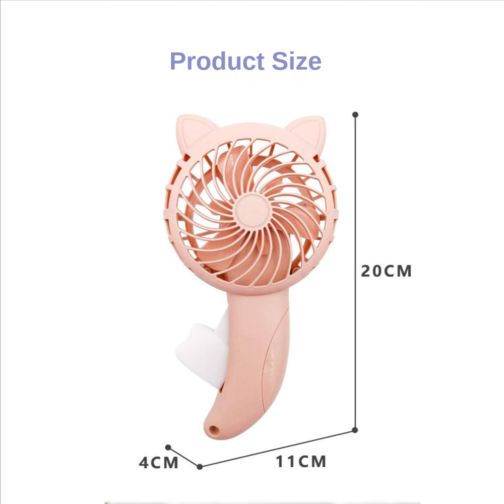 Lovely Cat Hand Press Mini Fan for Kids (Portable Toy) Mr Lou’s Place