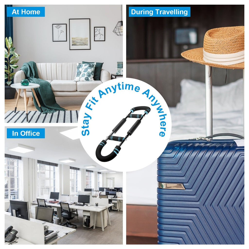 1Pc Adjustable Twister Arm Exerciser Spring Workout Bar Strength Enhancer For Men With 3 Resistance Levels 66 To 110LBS Chest Biceps Triceps Thighs Back Workout Cj