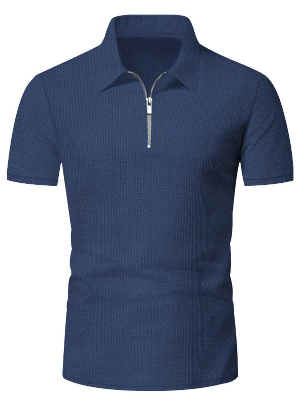 Men's Plus Size Quarter Zip Short Sleeve Top and Shorts Set - Mr Lou’s Place