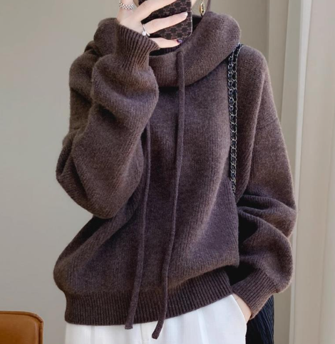 Women's Merino Wool Turtleneck Sweater (One Piece) Mr Lou’s Place