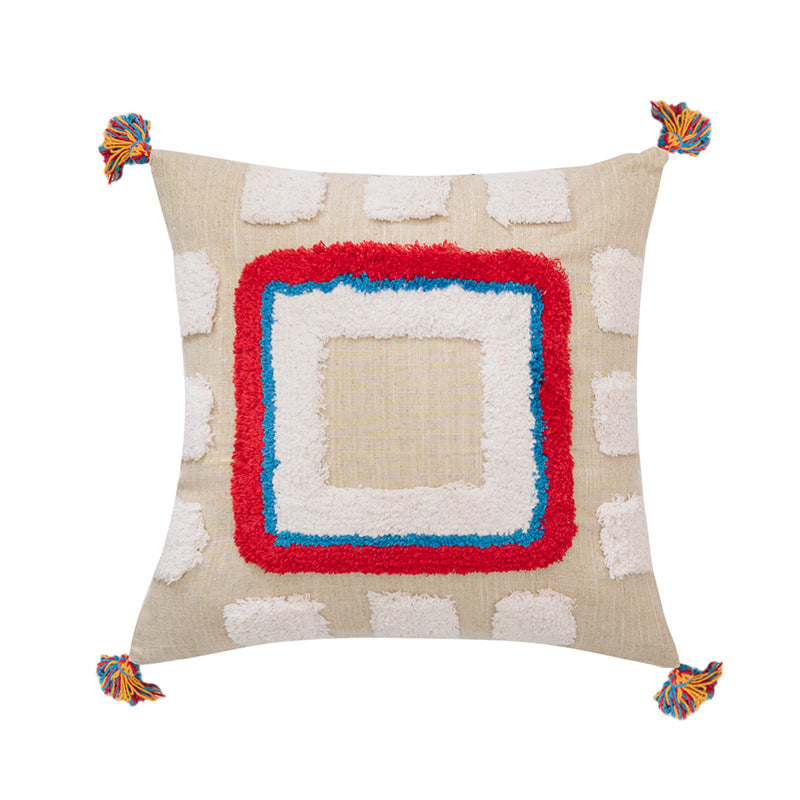 Custom Indian Handcrafted Geometric Tassel Pillow Cover Mr Lou’s Place