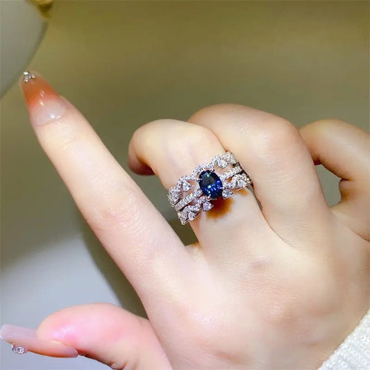 1 Carat Moissanite 925 Sterling Silver Ring - Mr Lou’s Place