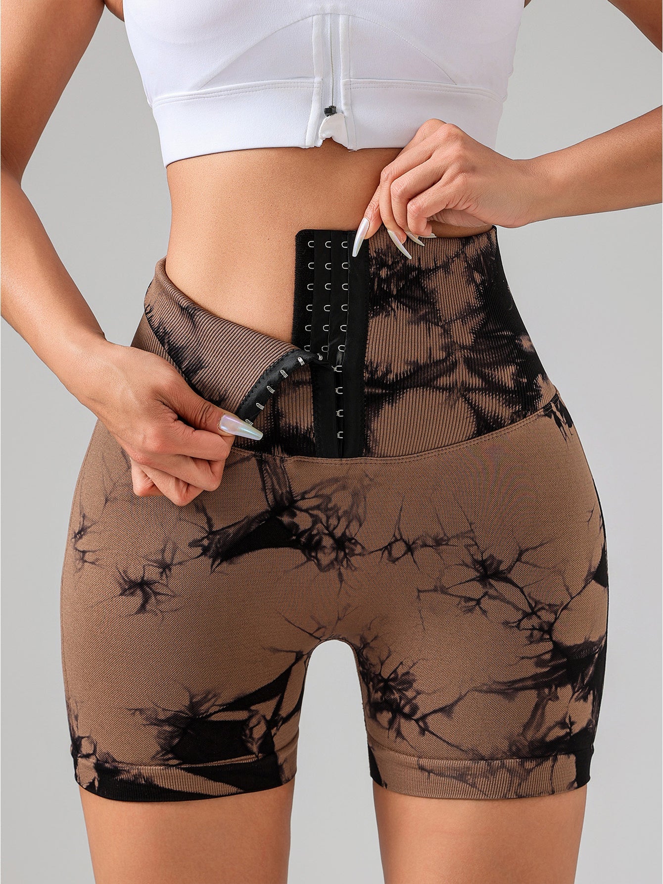 4 Pack Push Up Seamless Running Yoga Top For Women Sportswear Gym Fitness Sets 3-ROW HOOK Seamless Tie Dye Tummy Control Leggings Mr Lou’s Place