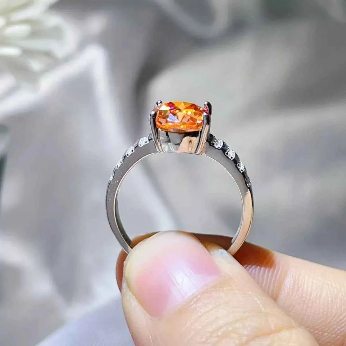 3 Carat Moissanite Oval 925 Sterling Silver Ring - Mr Lou’s Place