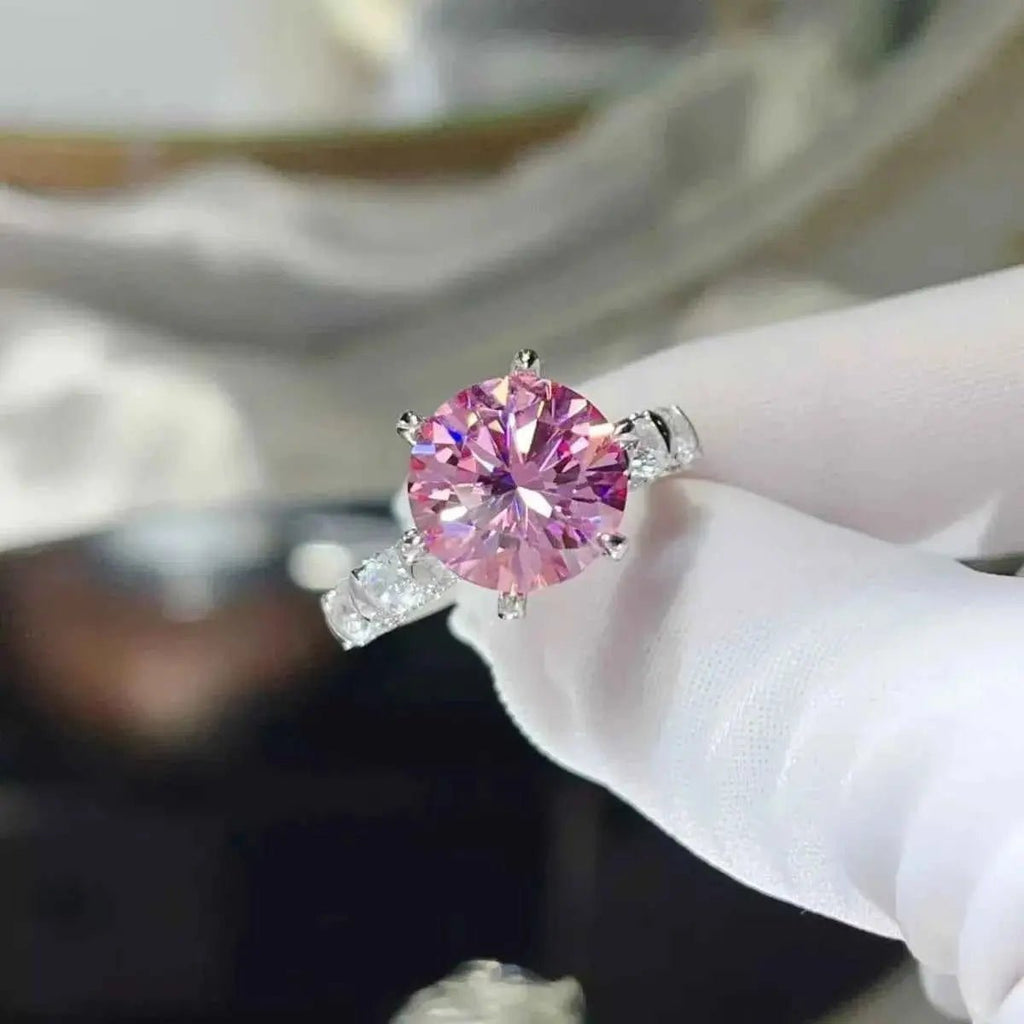 5 Carat Moissanite 6-Prong 925 Sterling Silver Ring - Mr Lou’s Place
