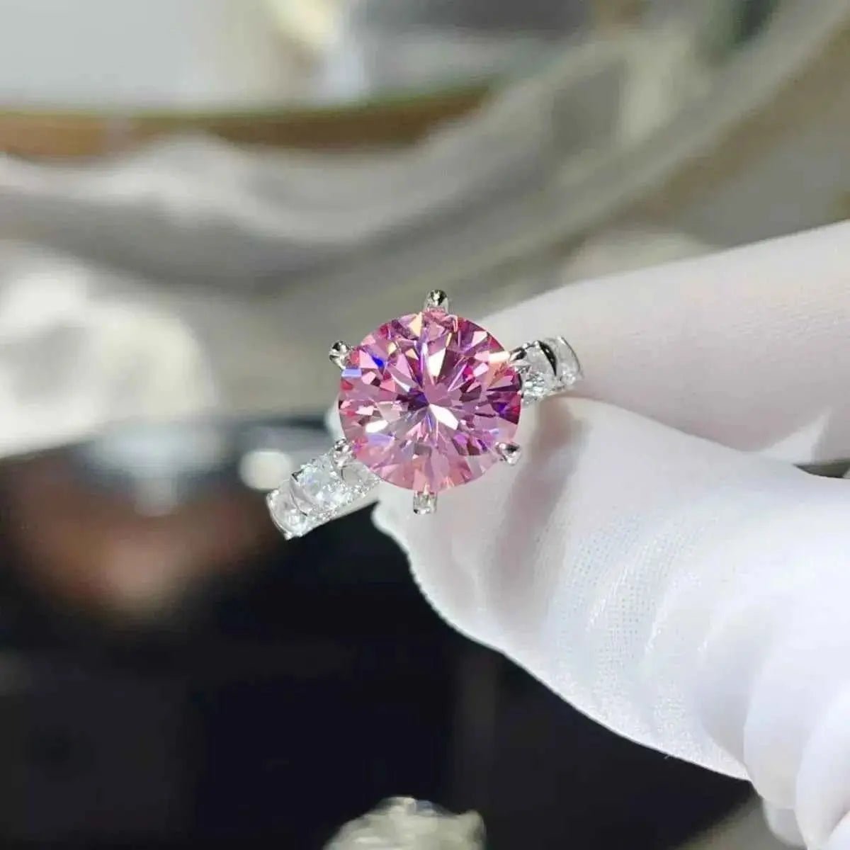 5 Carat Moissanite 6-Prong 925 Sterling Silver Ring - Mr Lou’s Place