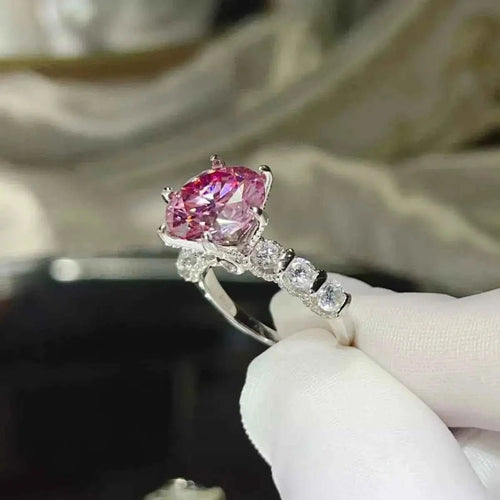 5 Carat Moissanite 6-Prong 925 Sterling Silver Ring - Mr Lou’s Place